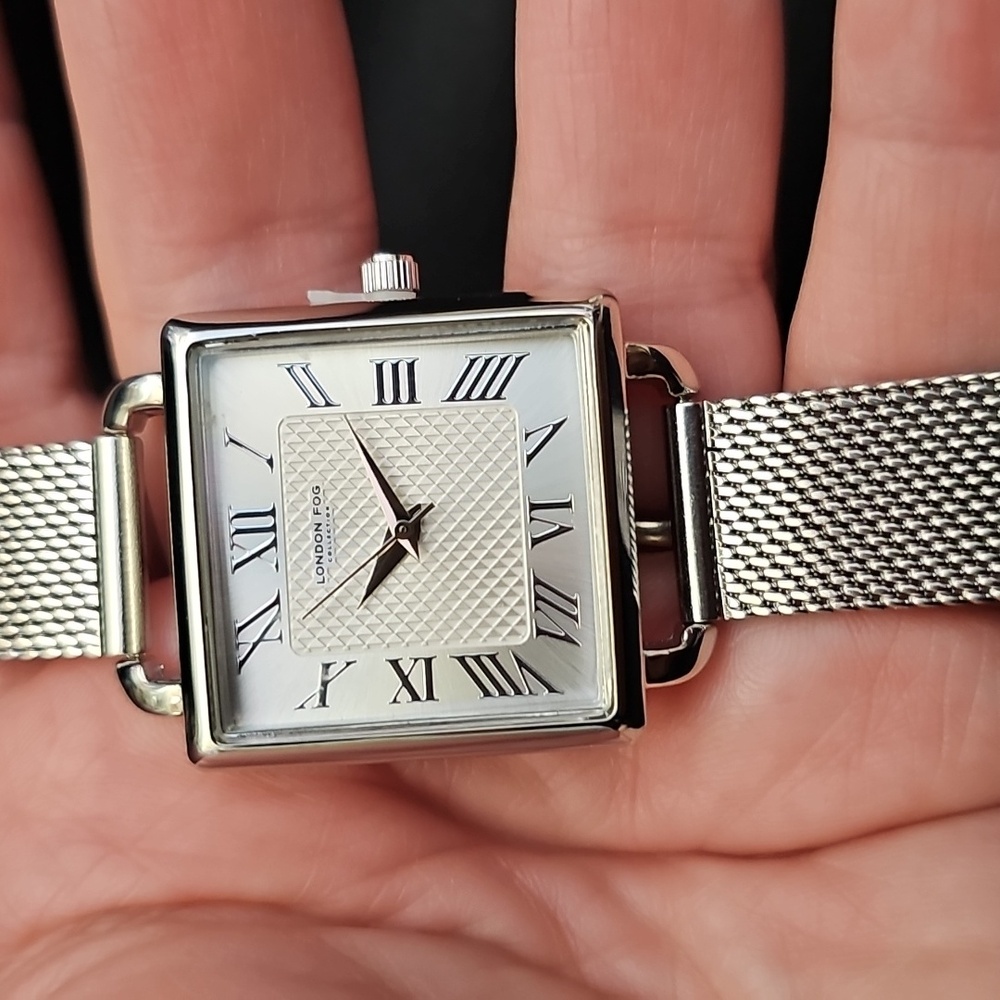 London Fog Bristol Silver Mesh watch model # LF025SS